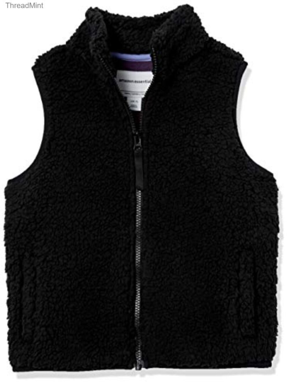 Kids' Faux-Sherpa Fleece Full-Zip Vest with Pockets